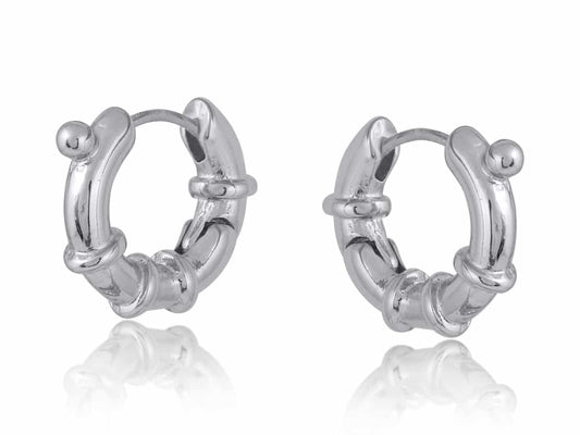 Carla Ridged Hoop Earrings