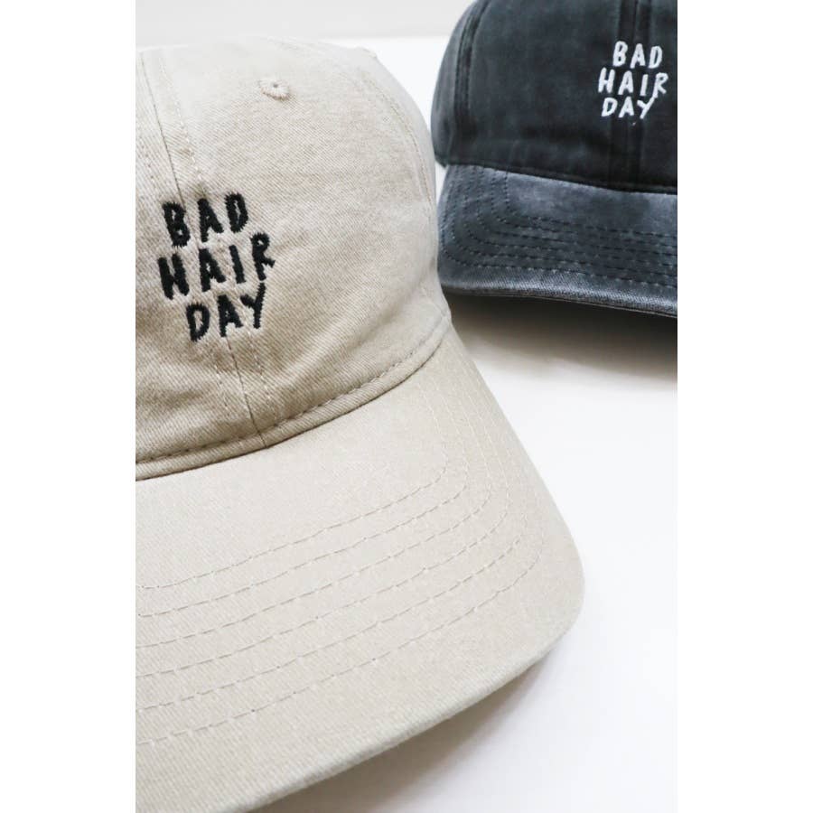 Bad Hair Day Embroidered Washed Baseball Cap