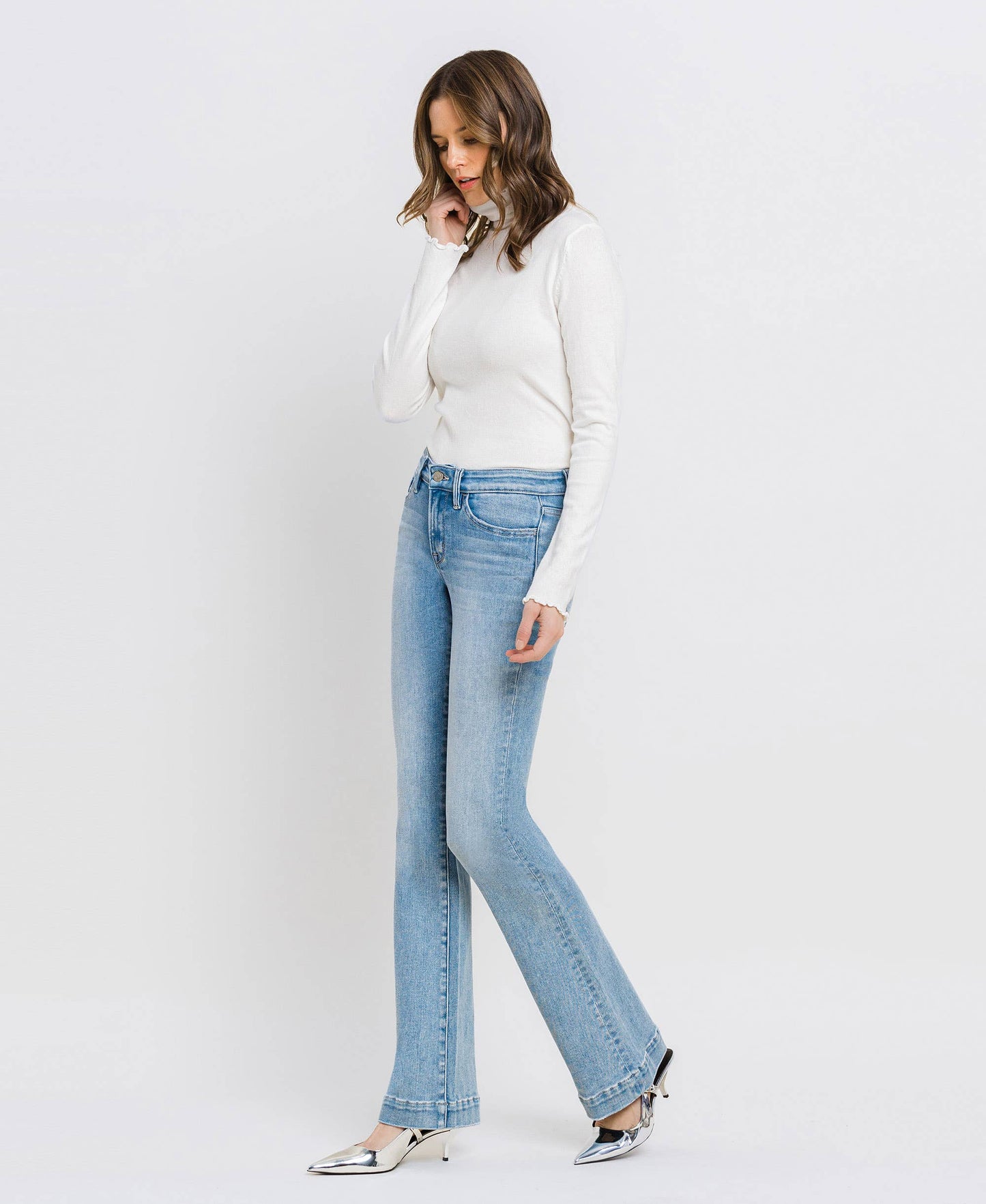 Vervet - Mid Rise Bootcut Jeans