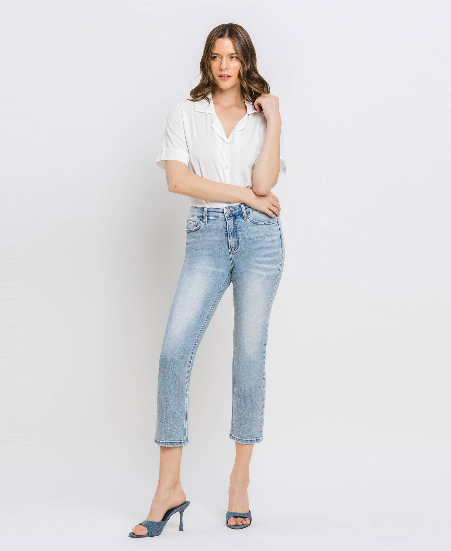 Lovervet - High Rise Crop Straight Jeans