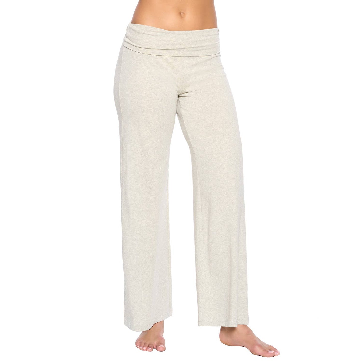 Organic Cotton Stretch Wide Leg Roll Over Pant