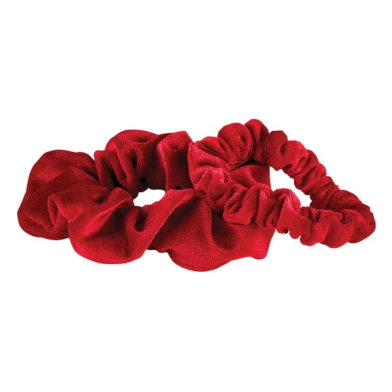 Bella Sleep + Spa - Velvet Scrunchie Present - Set of 2 - Red