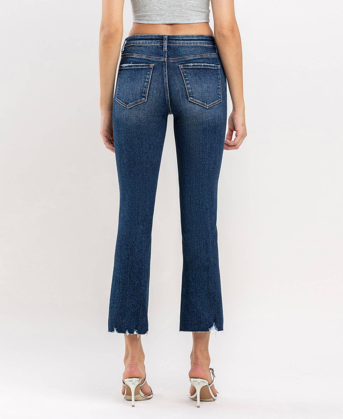 Lovervet - Mid Rise Crop Mini Bootcut Jeans