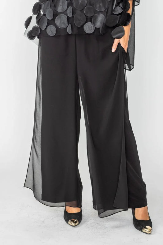 Mesh Wild-Leg Pants