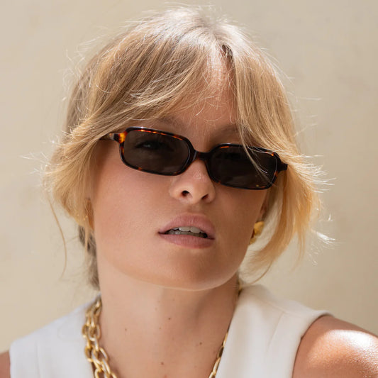 Miki Acetate Rectangular Sunglasses
