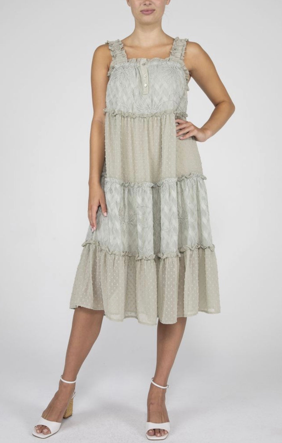 Ruffled Tiered Flow Dress