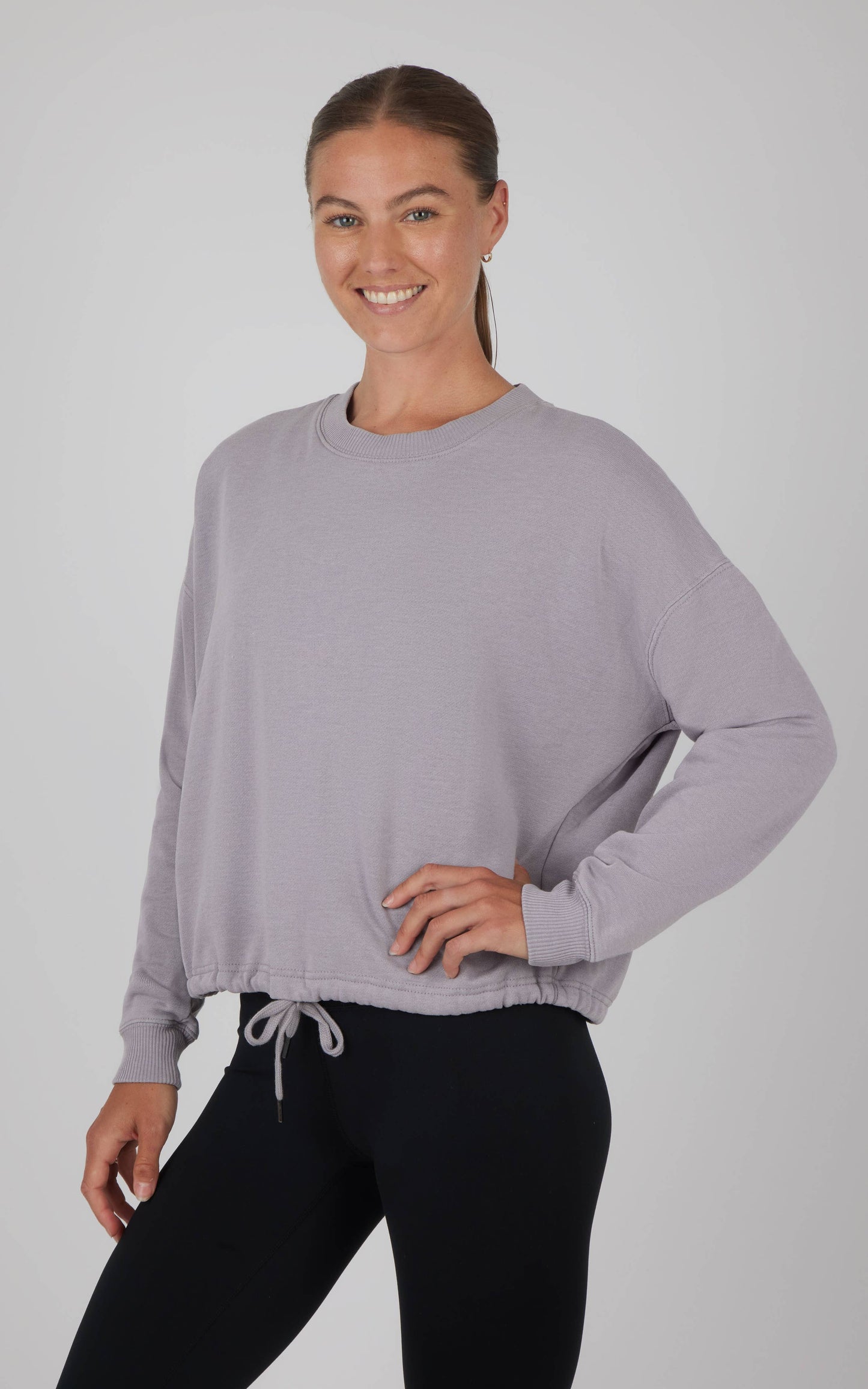 Lux Fleece Stone Wash Crew Neck Sweatshirt