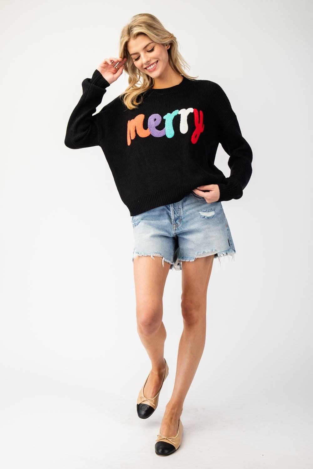 Merry Stitch Long Sleeve Sweater