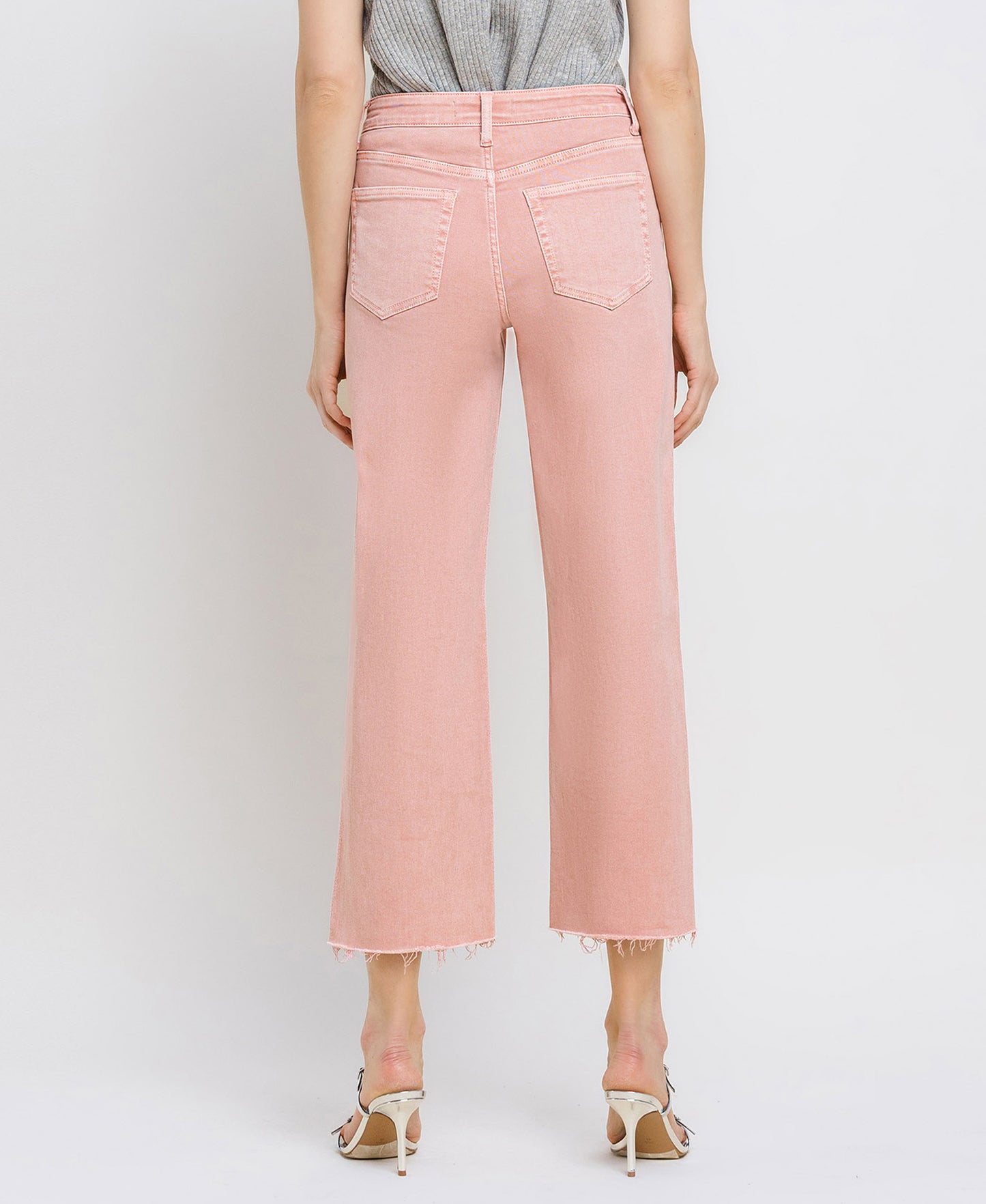 High Rise Crop Wide Leg Jeans