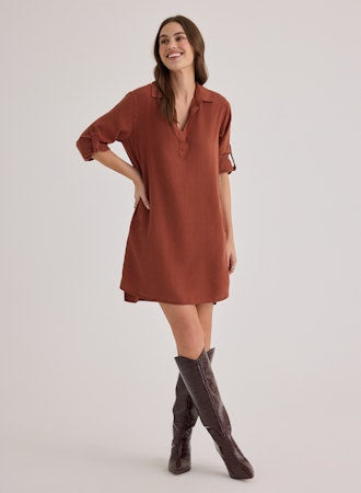 Long Sleeve A-Line Dress
