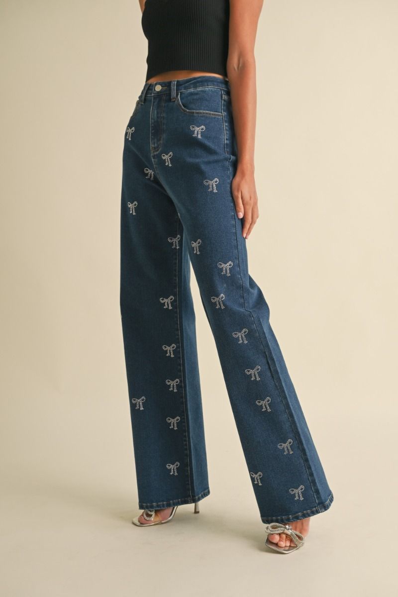 Bow Denim Pants