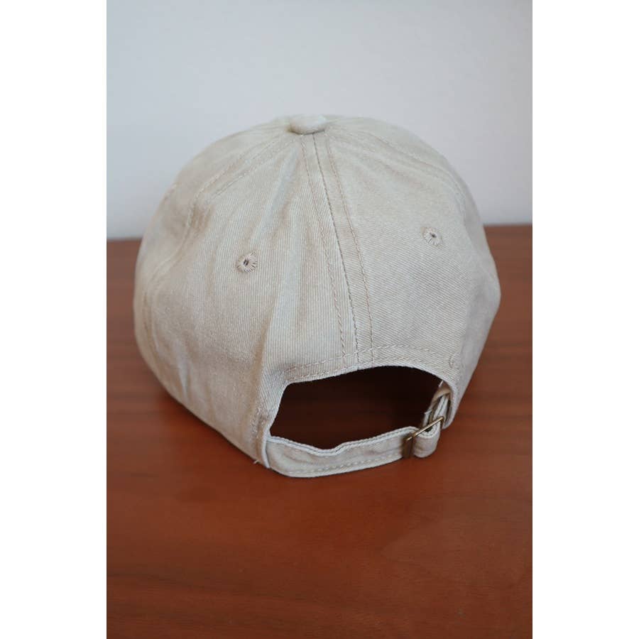 Solid Acid Washed Baseball Cap