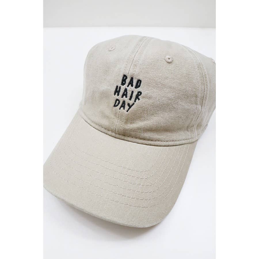 Bad Hair Day Embroidered Washed Baseball Cap