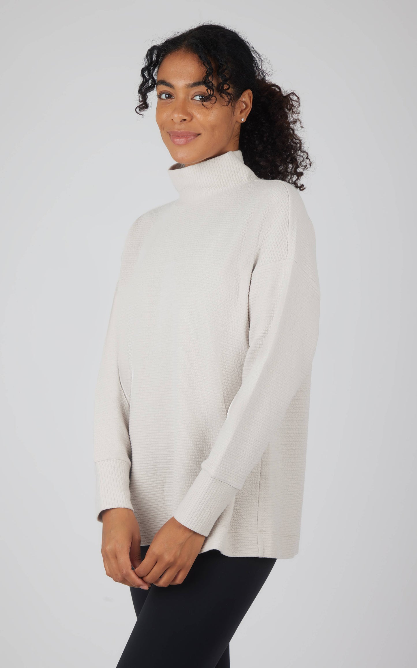 Cozy Quilted Brushed Inside Pullover Tunic