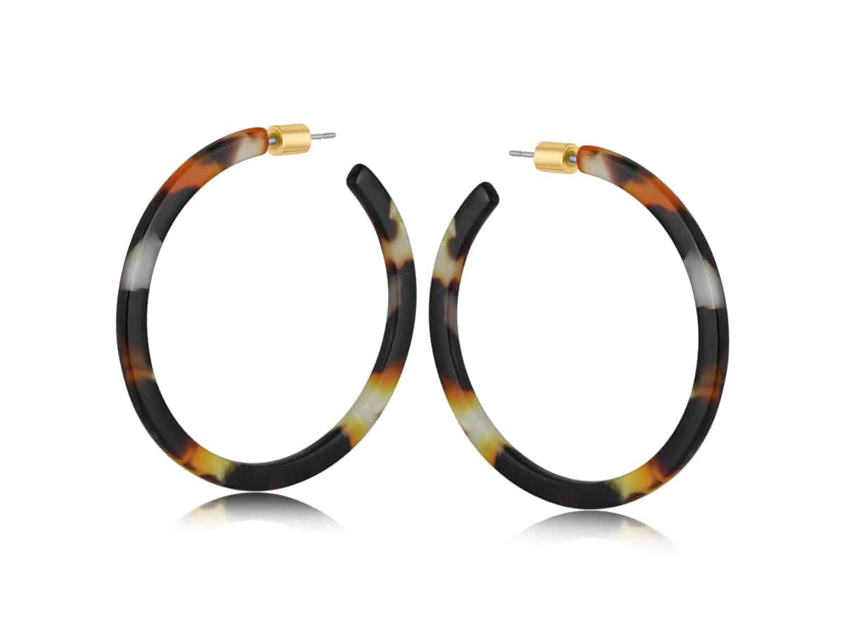 Hortense Resin Statement Hoop Earrings