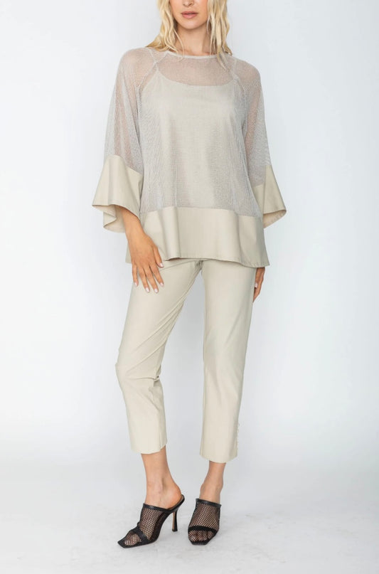 IC Mesh Tunic With Cuffs