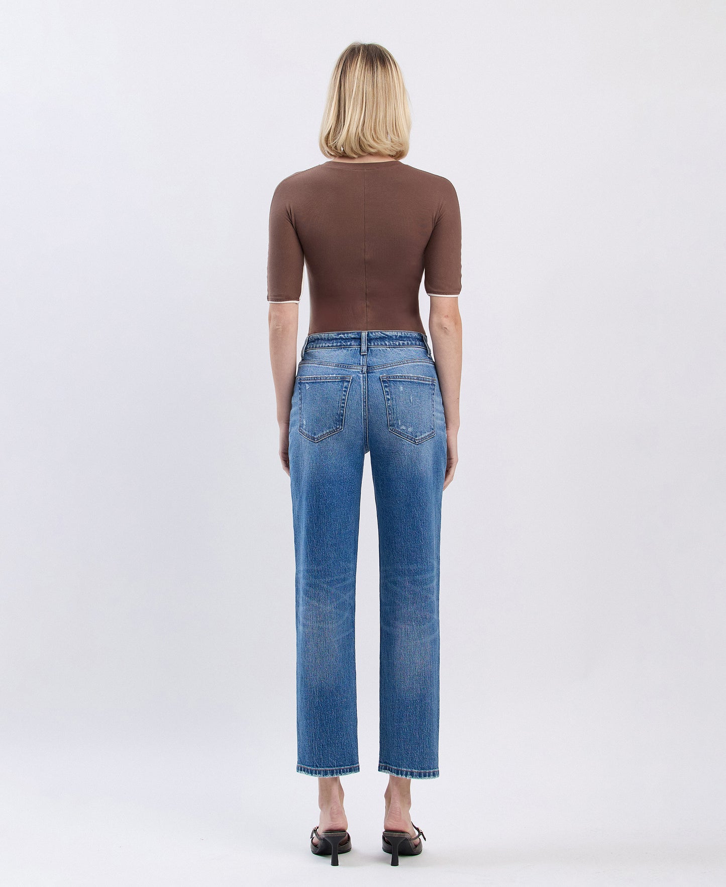 High Rise Mild Barrel Leg Jeans