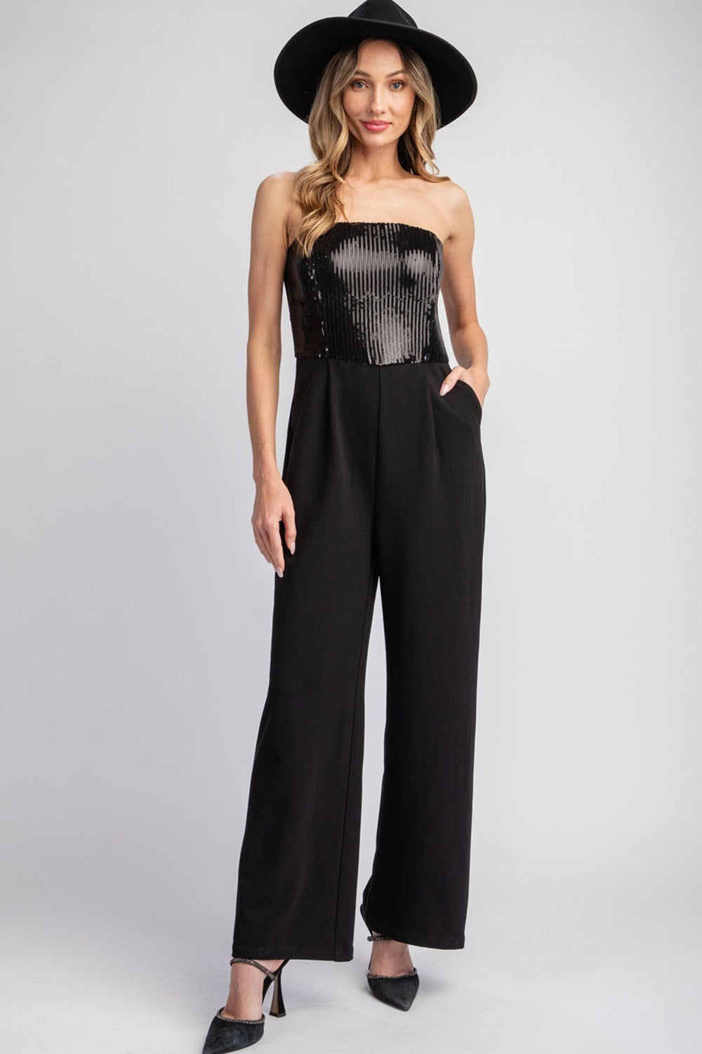 Sequin Sleeveless Jumpsuit