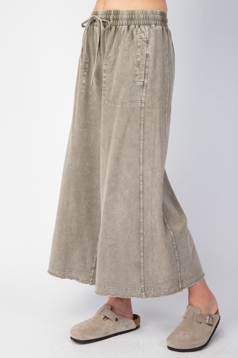 Mineral Washed Terry Knit Pants