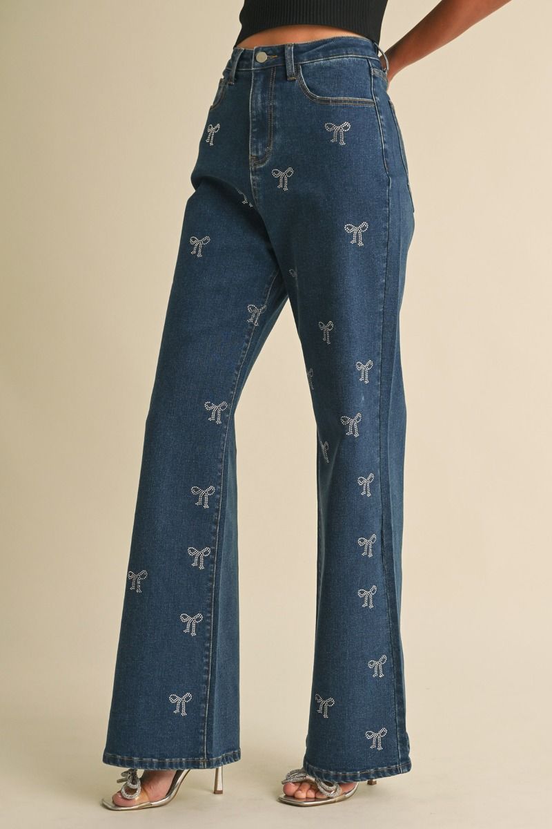 Bow Denim Pants