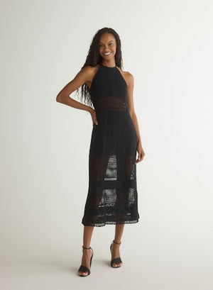 Halter Midi Crochet Dress