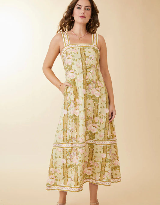 Spartina - Cleona Midi Dress Calm Waters Bouquet