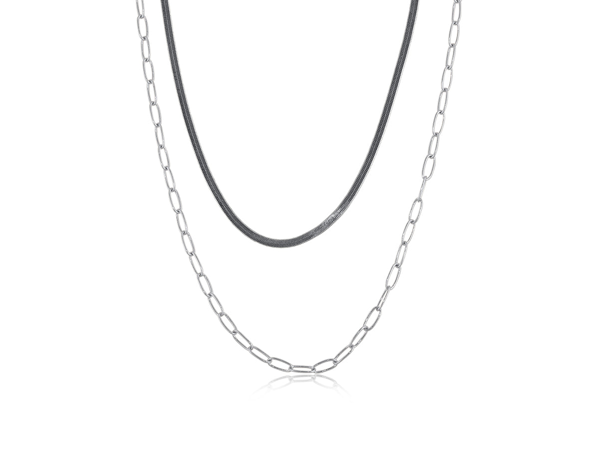 Cara Two Layered Chain Necklace