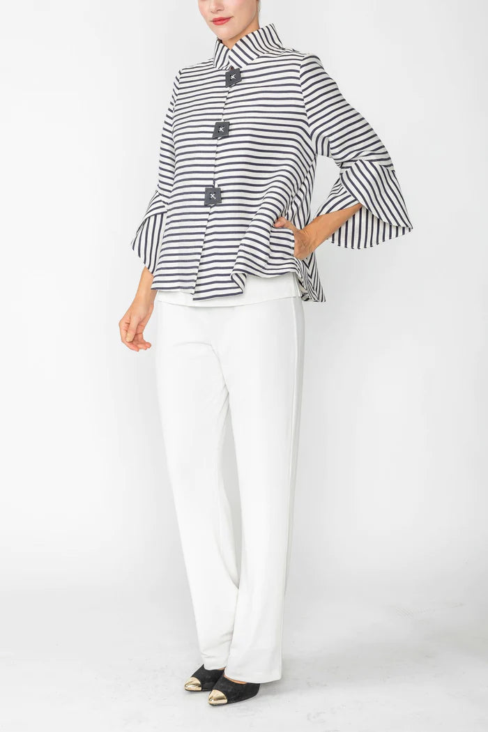 Marine Stripe A-Line Jacket