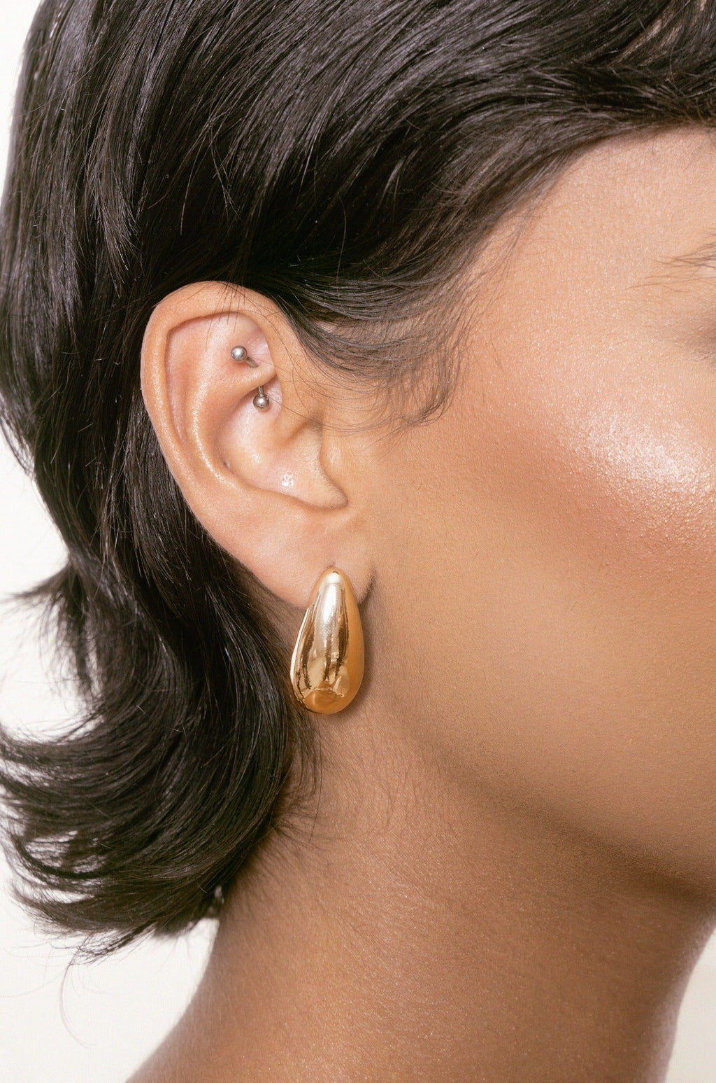 Golden Teardrop Earrings 18K Gold Plated
