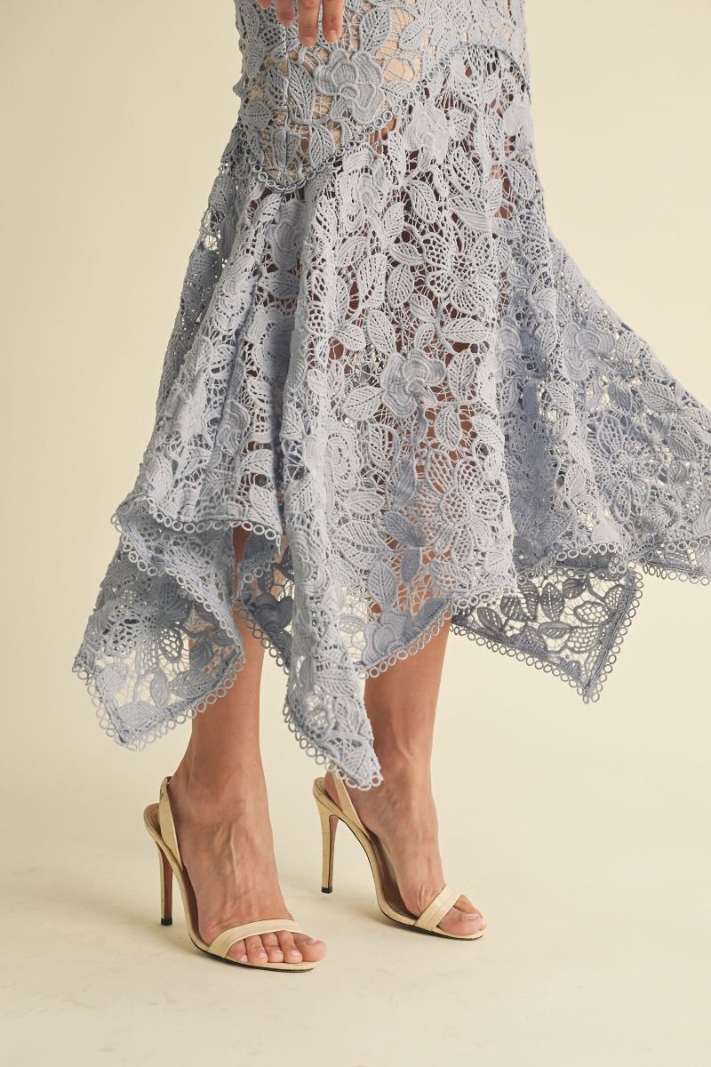 Floral Lace Midi Dress