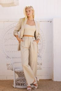 Linen Beige Pants