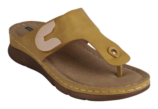 Sam Yellow Thong Flat Sandals