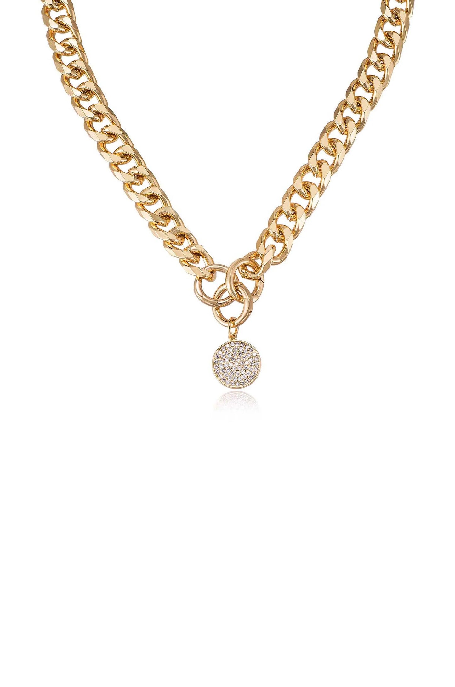 Crystal Charm Chain Necklace