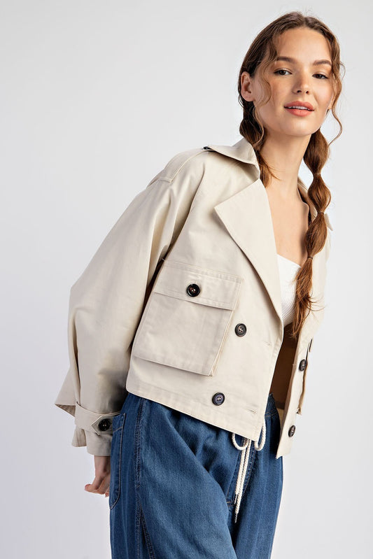 Cropped Trench Jacket