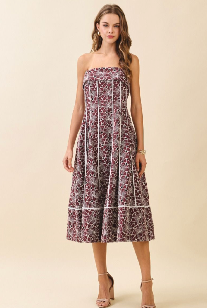 Strapless Midi Dress