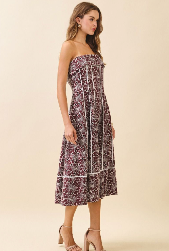 Strapless Midi Dress