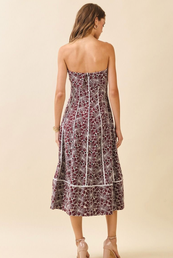 Strapless Midi Dress