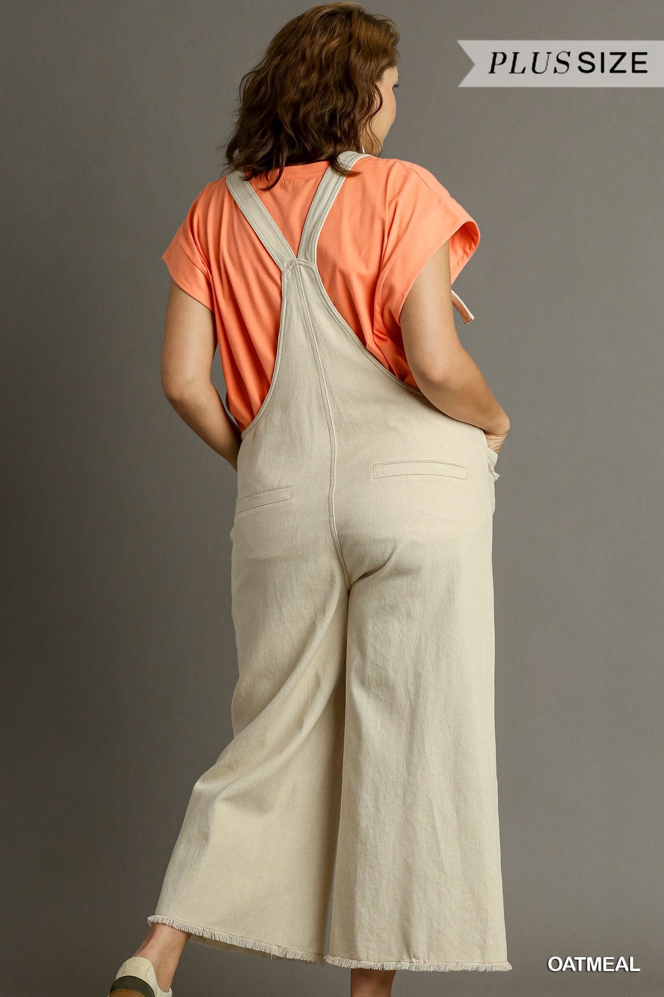 Twill Cotton Fabric Jumpsuit Extended Size