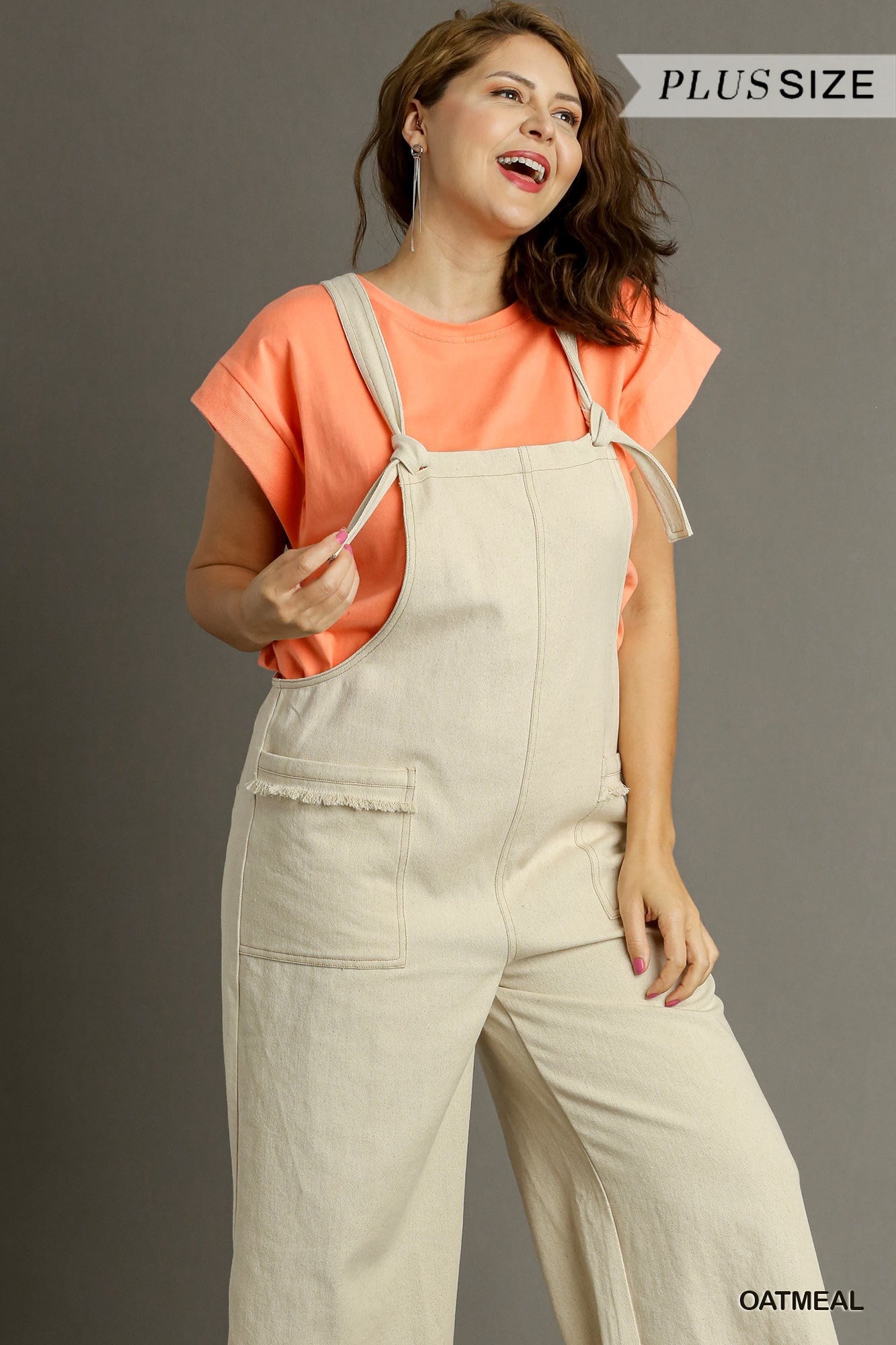 Twill Cotton Fabric Jumpsuit Extended Size