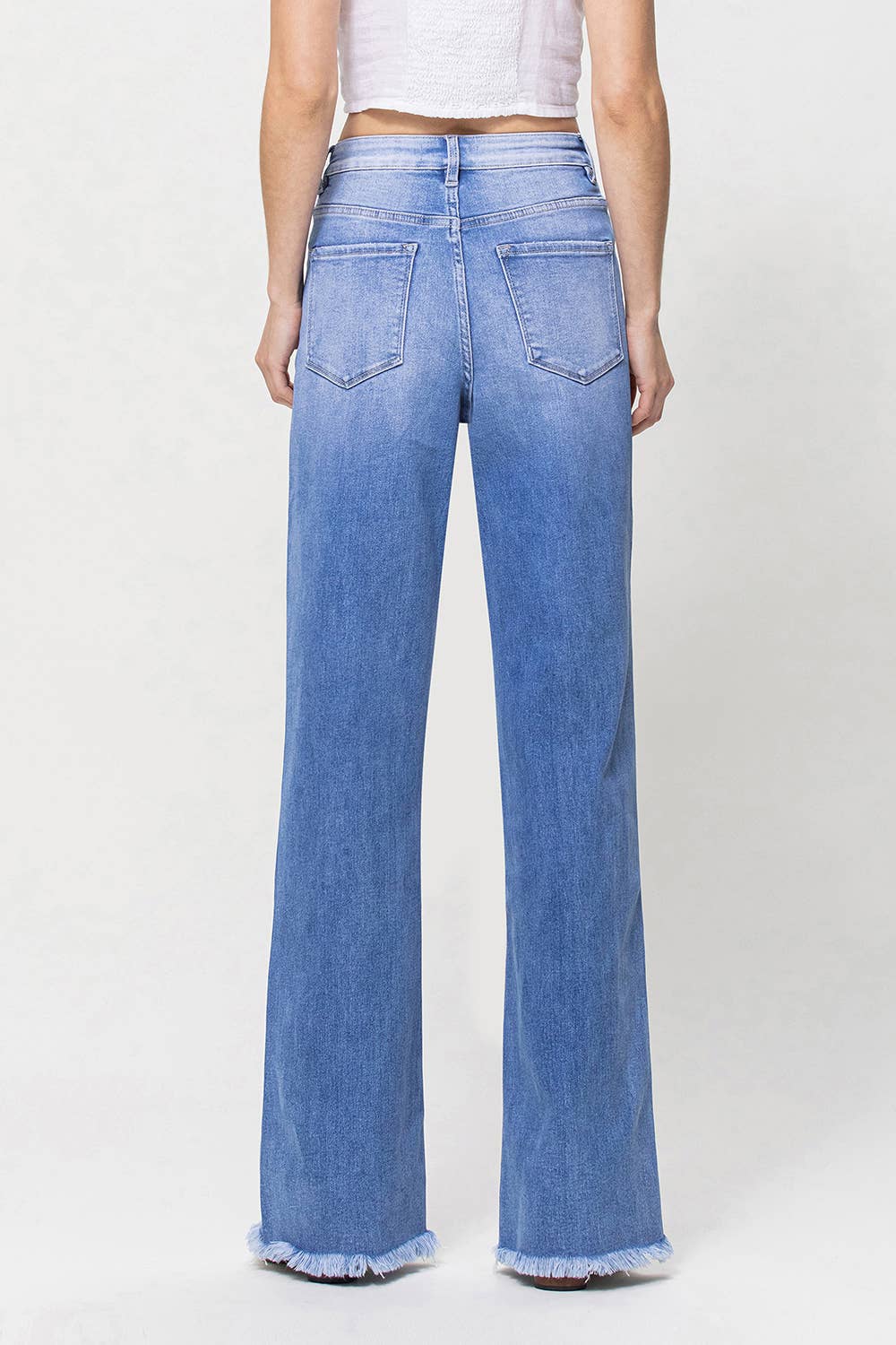 Flying Monkey - 90'S Vintage Super High Rise Double Panels Flare Jeans