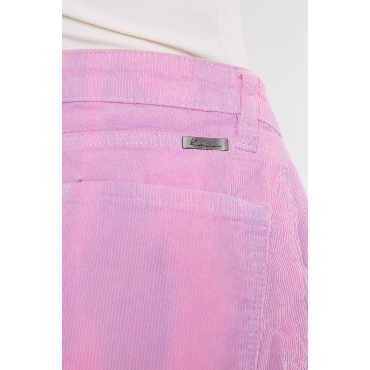 High Rise Skort Rigid Crossover Zip Fly