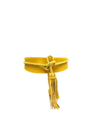 Lucky Wrap Mustard Belt