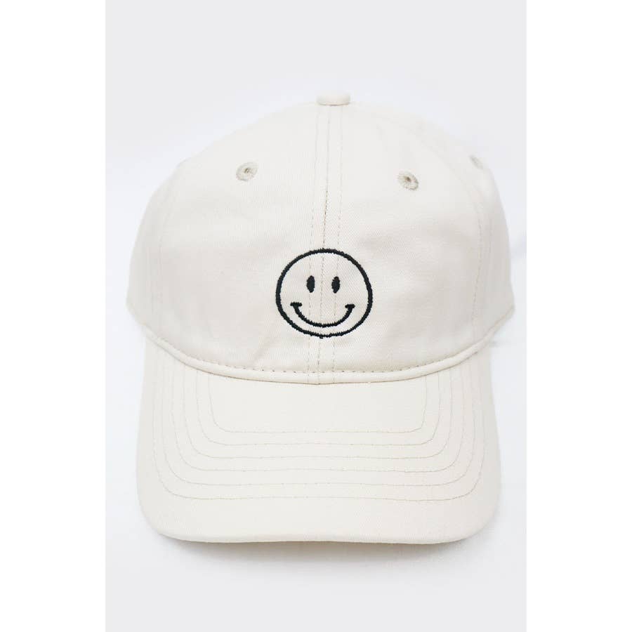 Smile Face Embroidered Baseball Cap