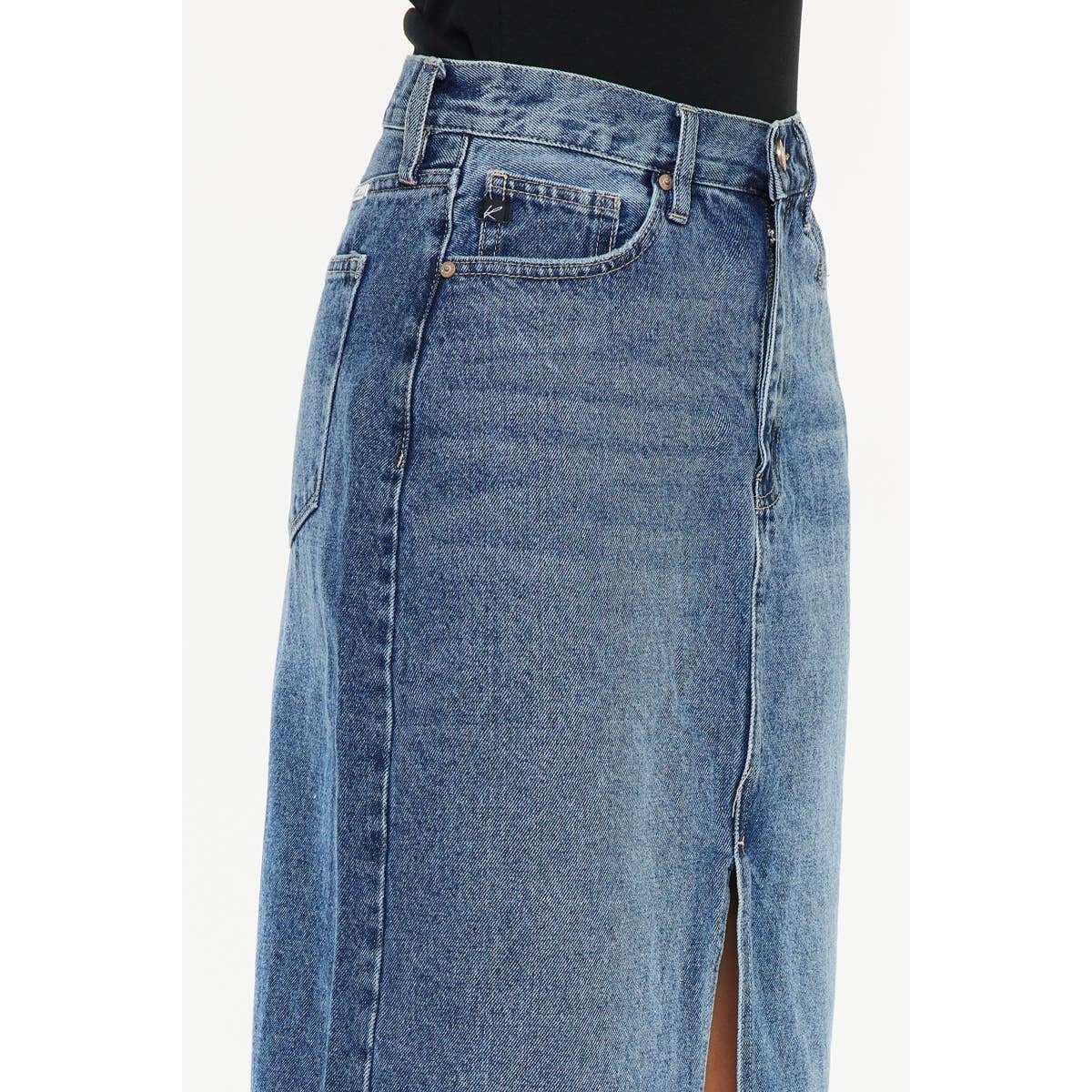 Denim MAXI Skirt Medium Wash