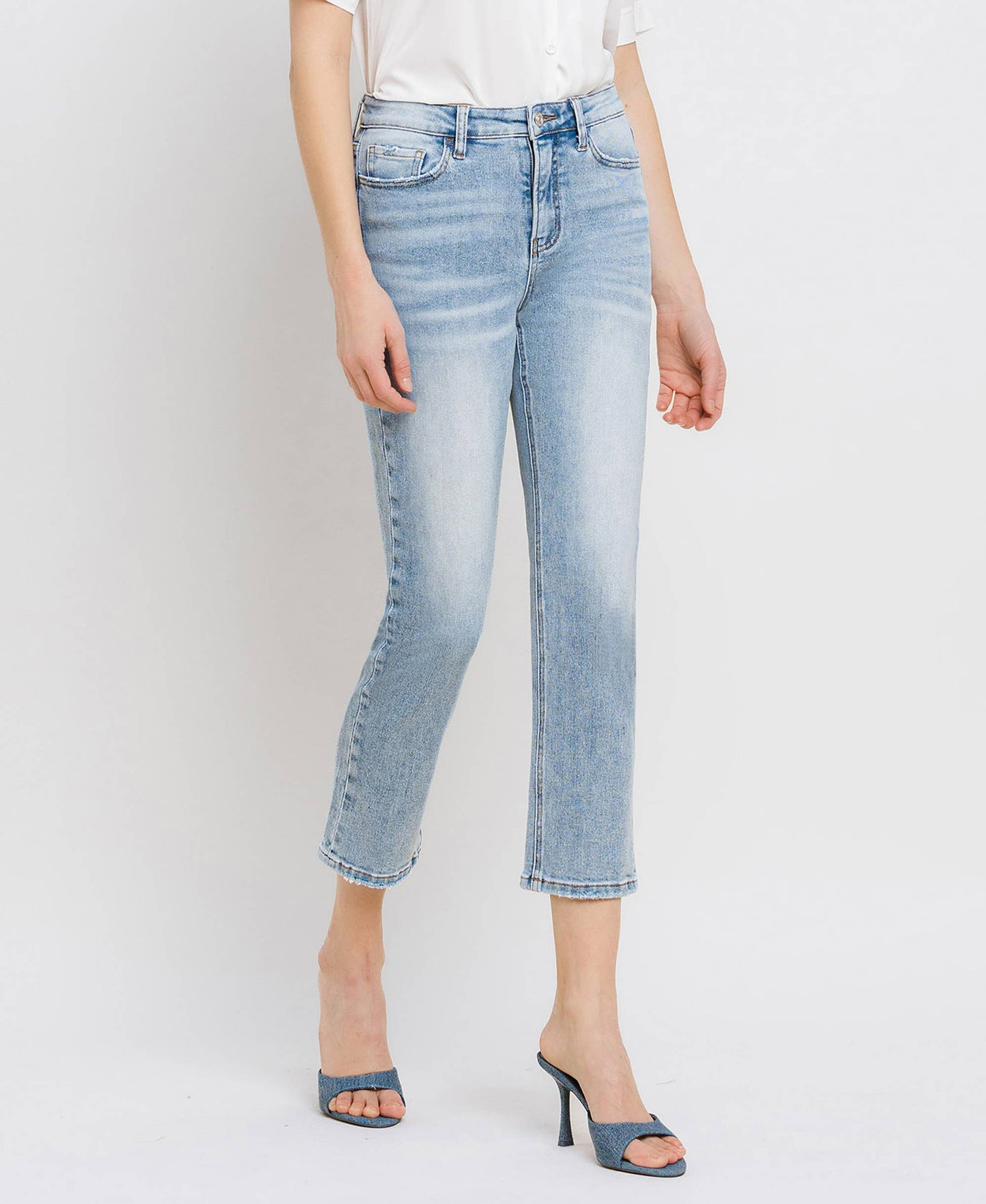 Lovervet - High Rise Crop Straight Jeans