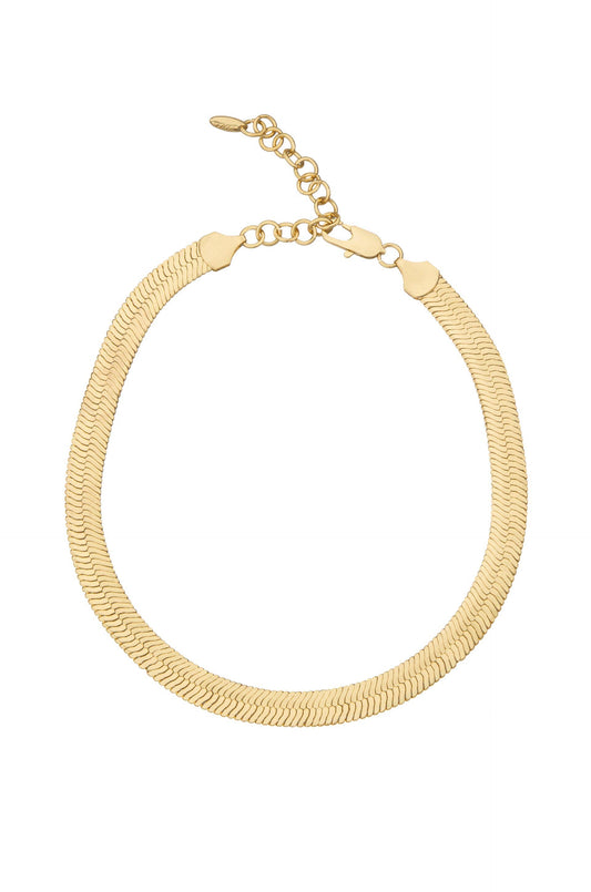 Ettika - Snake Smooth Chain 18k Gold Plated Necklace