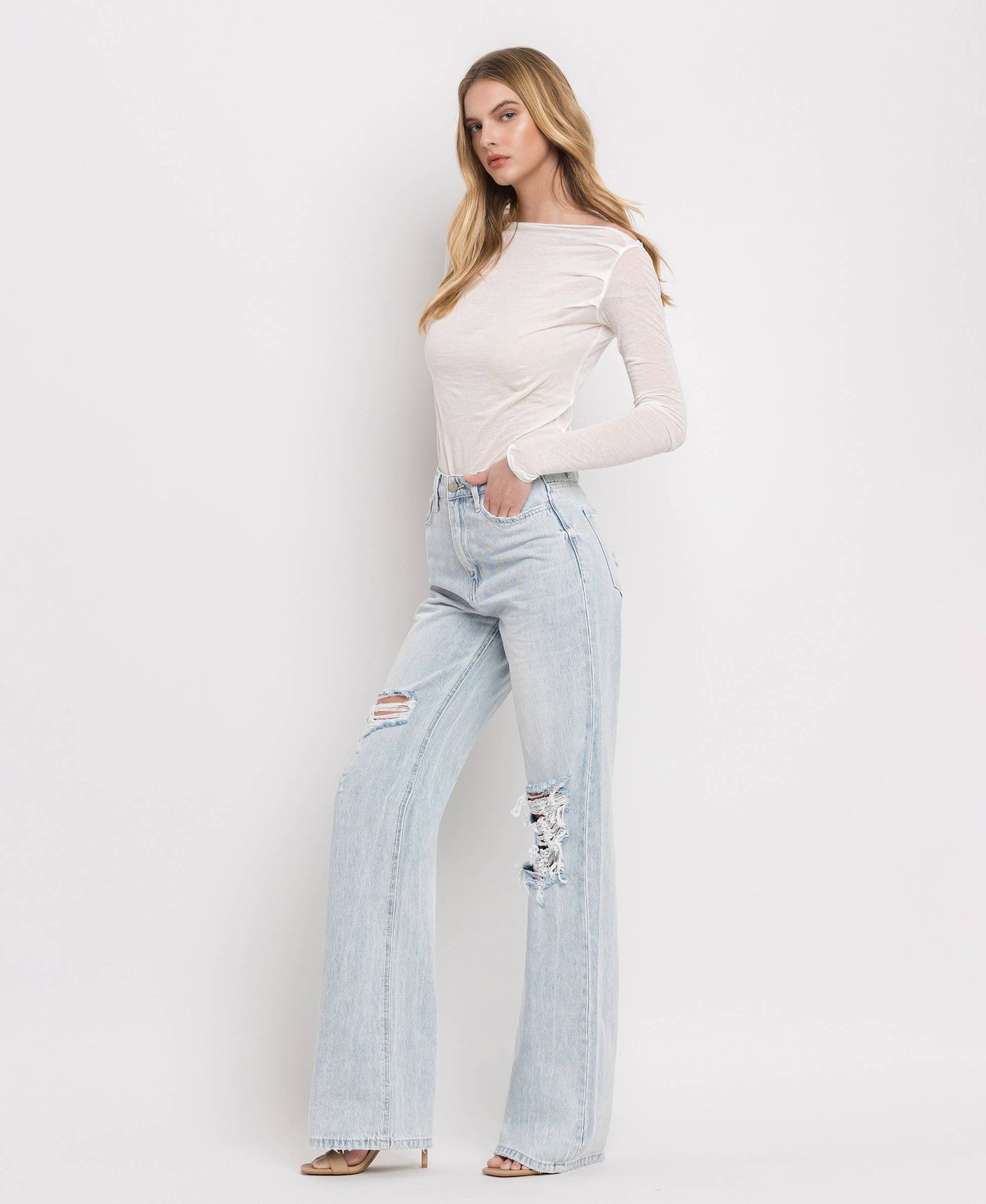 Vervet - 90'S Vintage Super High Rise Flare Jeans