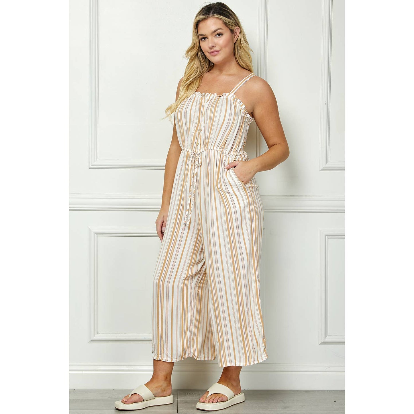 Extended Size Jumpsuit With Elastic