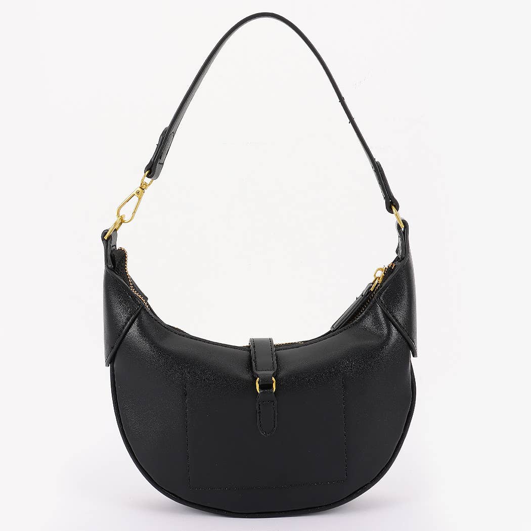 Faux Suede Leather Hobo Bag