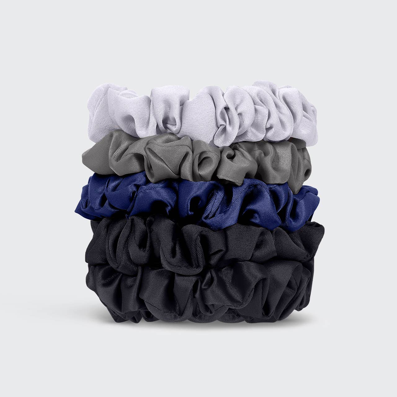 Satin Petite Scrunchie 5pc-Midnight